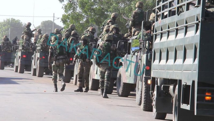(Images exclusives) L’entrée des soldats sénégalais en Gambie