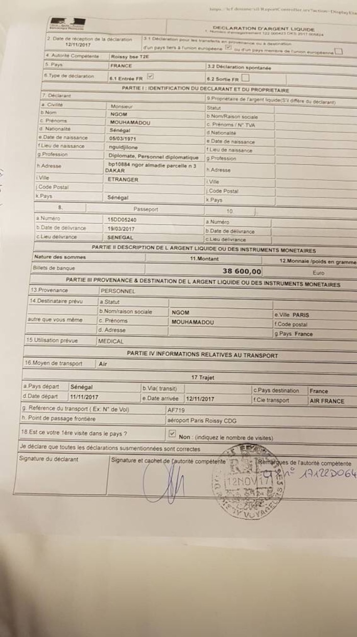 La maladie de sa mère, les 38 600 euros et le rôle de Mamadou Lamine Massaly / Farba Ngom dément la rumeur de son arrestation et exhibe les preuves du complot (DOCUMENT) La maladie de sa mère, les 38 600 euros et le rôle de Mamadou Lamine Massaly / Farba Ngom dément la rumeur de son arrestation et exhibe les preuves du complot (DOCUMENT)