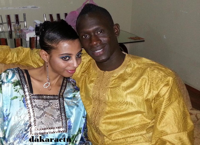 L'ex mannequin Bintou Sene avec son époux