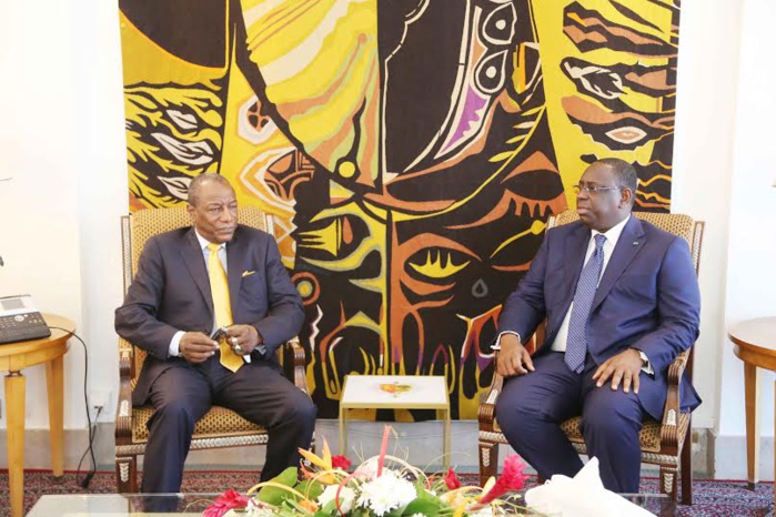 Le Président guinéen Alpha Condé reçu en audience par le Président de la République Macky Sall