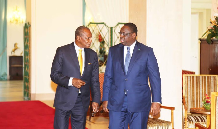 Le Président guinéen Alpha Condé reçu en audience par le Président de la République Macky Sall