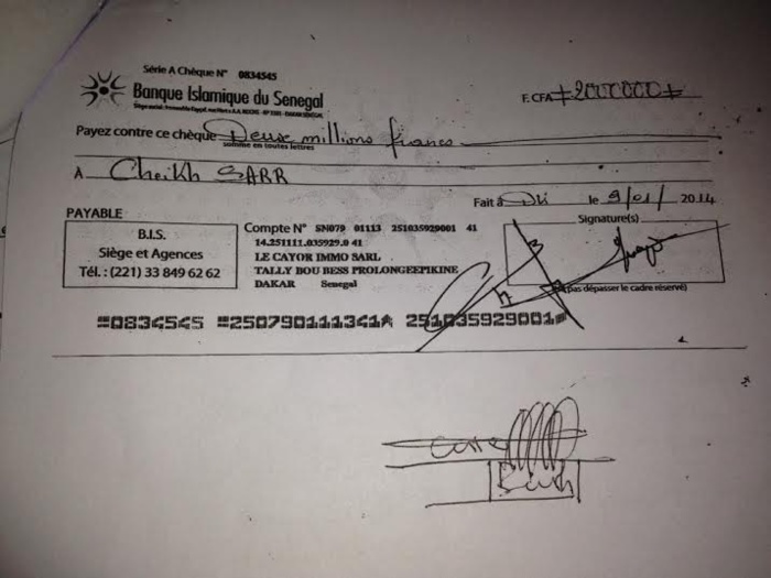 Escroquerie foncière : Cheikh Sarr, le frère de Oumar Sarr (coordinateur du Pds), poursuivi pour abus de confiance Escroquerie foncière : Cheikh Sarr, le frère de Oumar Sarr (coordinateur du Pds), poursuivi pour abus de confiance