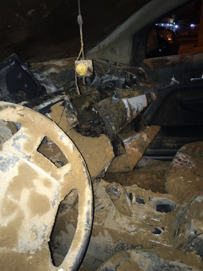 Réunion PDS : La voiture de Bachir Diawara calcinée