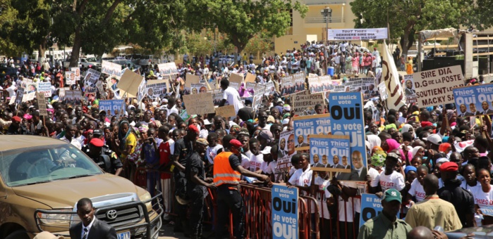 L'accueil triomphal de Macky Sall à Thiès (Images)