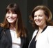 Carla Bruni-Sarkozy et Valerie Trierweiler pour la photo