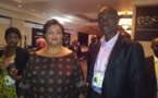Johnson Mbengue de l'Apix en compagnie de la ministre ghanéenne des Affaires étrangères du Ghana lors du Global business forum de Dubai.