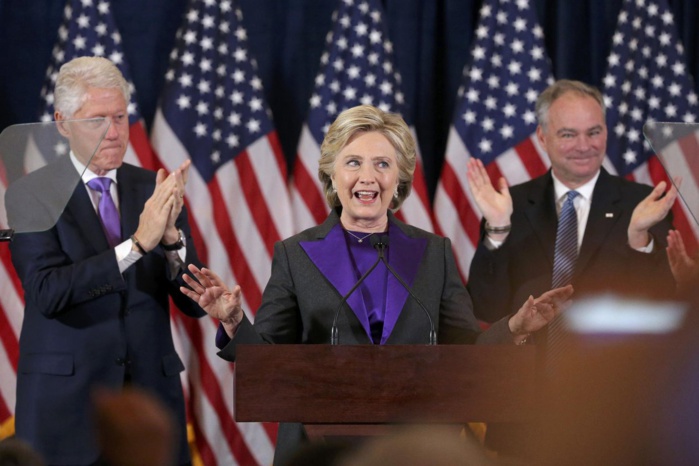 DÉCLARATION DE HILLARY CLINTON APRÈS LA DÉFAITE : "J’espère que Trump sera un président qui travaillera pour tous les américains, la défaite a été très douloureuse et elle le restera pour longtemps"