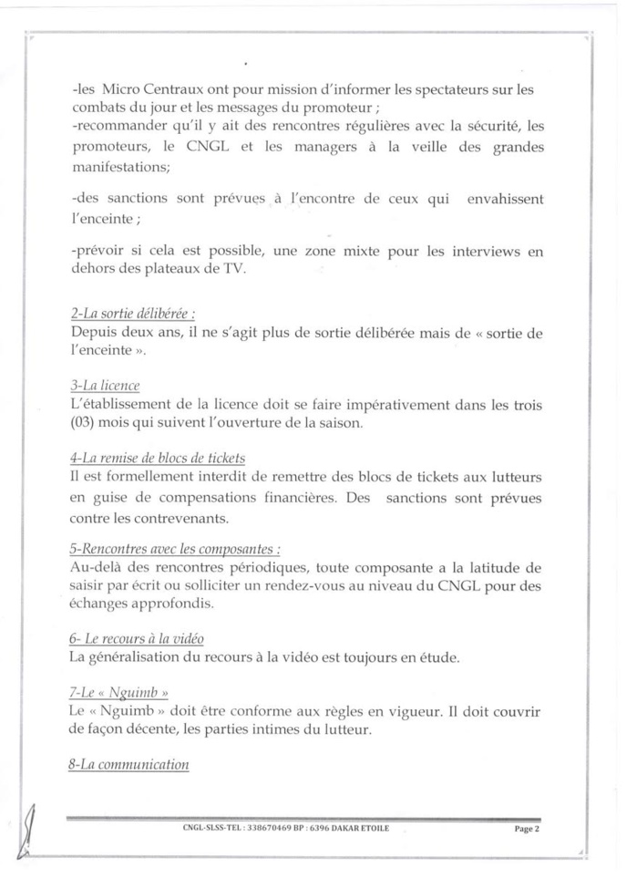 Synthèse des rencontres (2016) entre le CNG de lutte et les différentes composantes de l'arène Synthèse des rencontres (2016) entre le CNG de lutte et les différentes composantes de l'arène