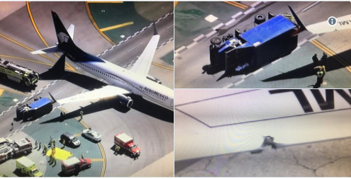 Collision entre un avion et un camion à l'aéroport de Los Angeles
