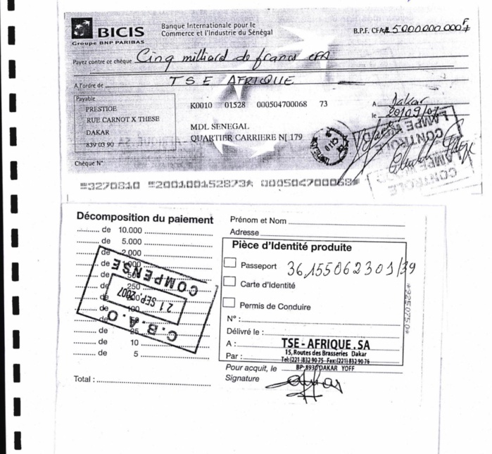 La CREI sur la piste d’une supposée rétro-commission de 12 milliards versée à Cheikh Amar (Documents)