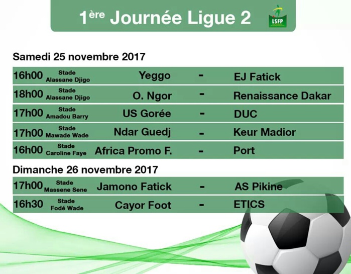 Foot : Démarrage du championnat ce weekend Foot : Démarrage du championnat ce weekend