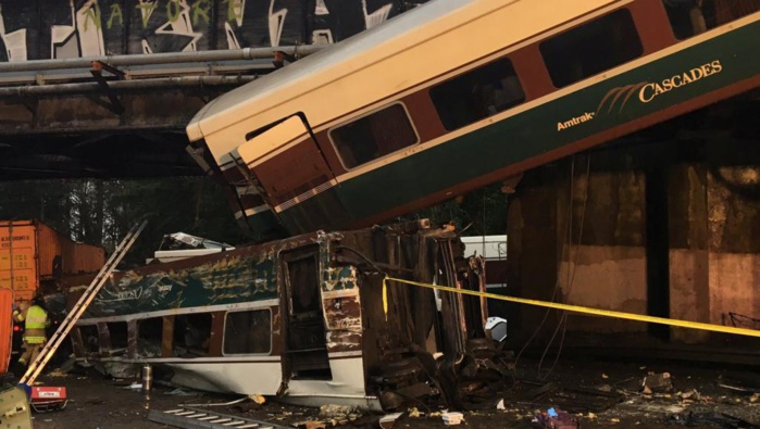 ETATS-UNIS : Le déraillement d’un train fait plusieurs morts près de Seattle