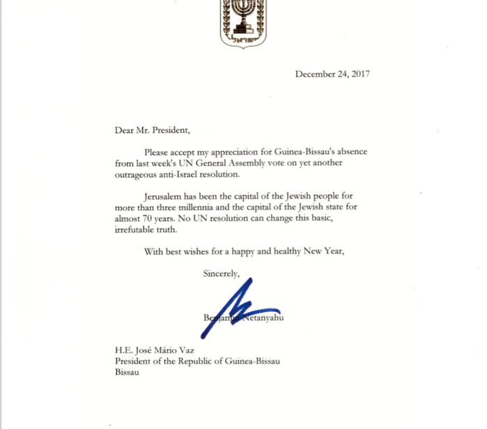 (Document) Démission du Premier ministre Bissau-guinéen : Les effets collatéraux de la Décision de Trump sur Jérusalem (Document) Démission du Premier ministre Bissau-guinéen : Les effets collatéraux de la Décision de Trump sur Jérusalem
