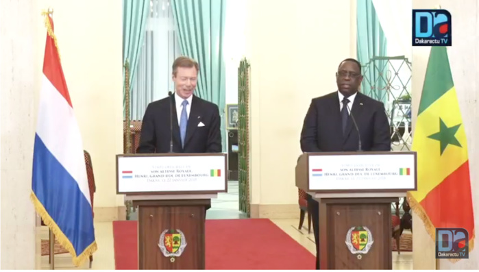 Le grand-Duc Henri de Luxembourg : "Nous croyons à l'avenir du Sénégal, alors nous allons continuer d'investir dans ce pays" Le grand-Duc Henri de Luxembourg : "Nous croyons à l'avenir du Sénégal, alors nous allons continuer d'investir dans ce pays"