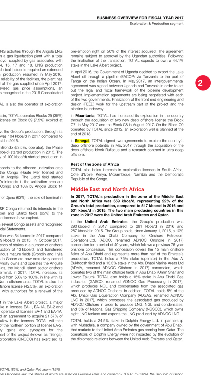 TOTAL-Rapport d’activités 2017 : révélations sur Rufisque Offshore Profond (DOCUMENTS) TOTAL-Rapport d’activités 2017 : révélations sur Rufisque Offshore Profond (DOCUMENTS)