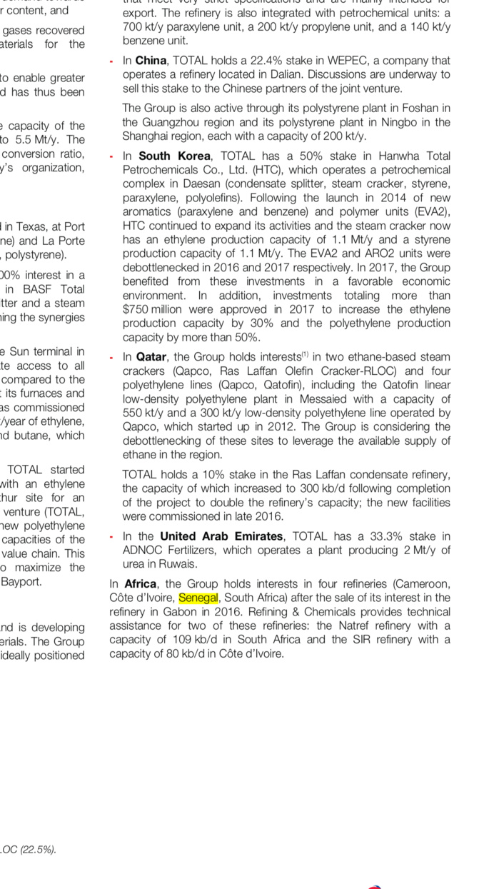 TOTAL-Rapport d’activités 2017 : révélations sur Rufisque Offshore Profond (DOCUMENTS) TOTAL-Rapport d’activités 2017 : révélations sur Rufisque Offshore Profond (DOCUMENTS)