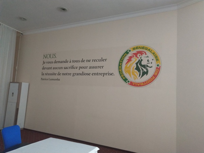 KALUGA (RUSSIE : quelques messages floqués sur les murs de l'hôtel des Lions du Sénégal KALUGA (RUSSIE : quelques messages floqués sur les murs de l'hôtel des Lions du Sénégal