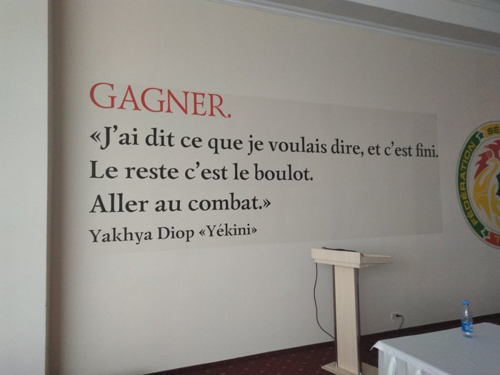 KALUGA (RUSSIE : quelques messages floqués sur les murs de l'hôtel des Lions du Sénégal KALUGA (RUSSIE : quelques messages floqués sur les murs de l'hôtel des Lions du Sénégal