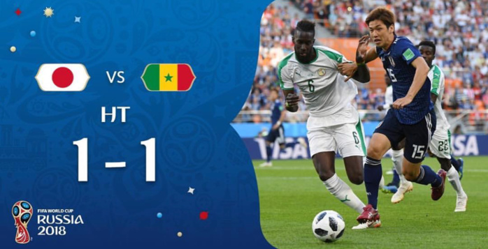 Sénégal/Japon : 1-1 à la pause Sénégal/Japon : 1-1 à la pause