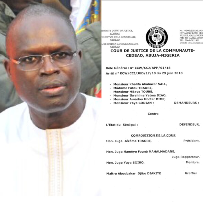 Affaire Khalifa Sall : voici l’arrêt rendu par la CEDEAO (Document) Affaire Khalifa Sall : voici l’arrêt rendu par la CEDEAO (Document)
