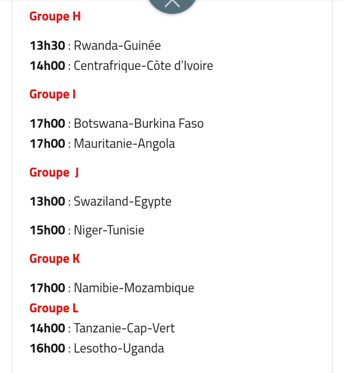Éliminatoires CAN 2019 : Programme complet des matchs de la 4e journée Éliminatoires CAN 2019 : Programme complet des matchs de la 4e journée