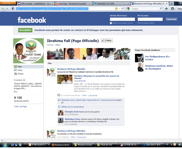 Cybernotoriété : Ibrahima Fall devance Abdoulaye Wade, Macky Sall, Ousmane Tanor Dieng et Idrissa Seck.