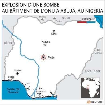 Une bombe explose au bâtiment de l'Onu à Abuja, au Nigeria