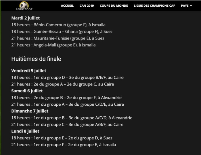 Calendrier de la CAN : Le Sénégal joue la Tanzanie en ouverture le 23 Juin Calendrier de la CAN : Le Sénégal joue la Tanzanie en ouverture le 23 Juin