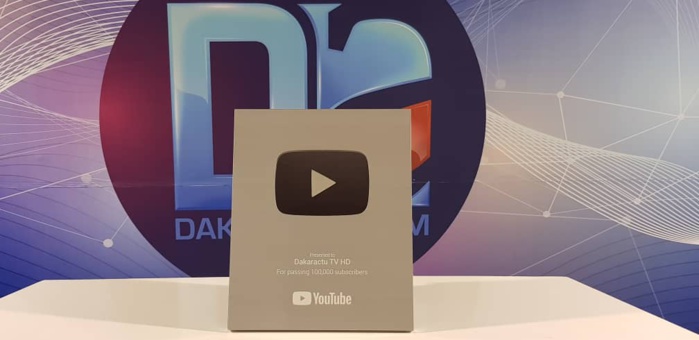 Distinction : Dakaractu TV HD récompensé du Trophée Argent de YouTube Distinction : Dakaractu TV HD récompensé du Trophée Argent de YouTube