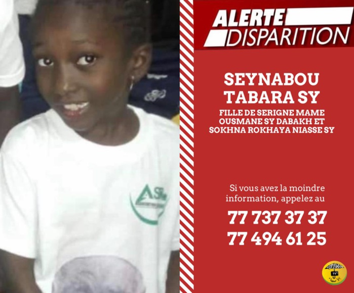ALERTE : La petite Seynabou Tabara Sy a disparu depuis hier