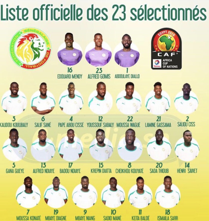 CAN 2019 : Aliou Cissé a publié sa liste de 23 joueurs, Santy Ngom et Sidi Sarr retirés du groupe ! CAN 2019 : Aliou Cissé a publié sa liste de 23 joueurs, Santy Ngom et Sidi Sarr retirés du groupe !