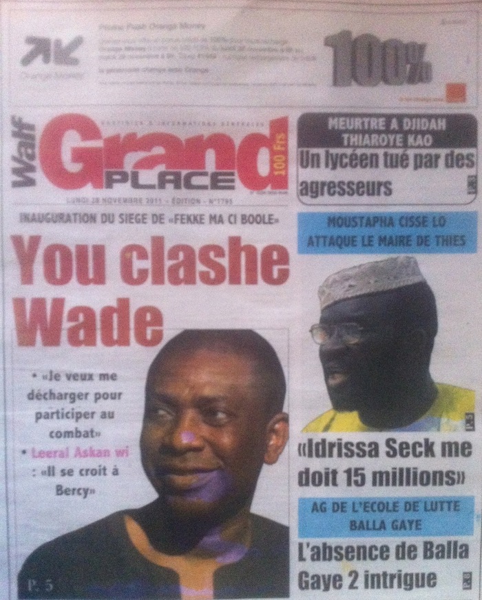 Revue de presse - Walf Grand place :" Idrissa Seck me doit 15 millions "