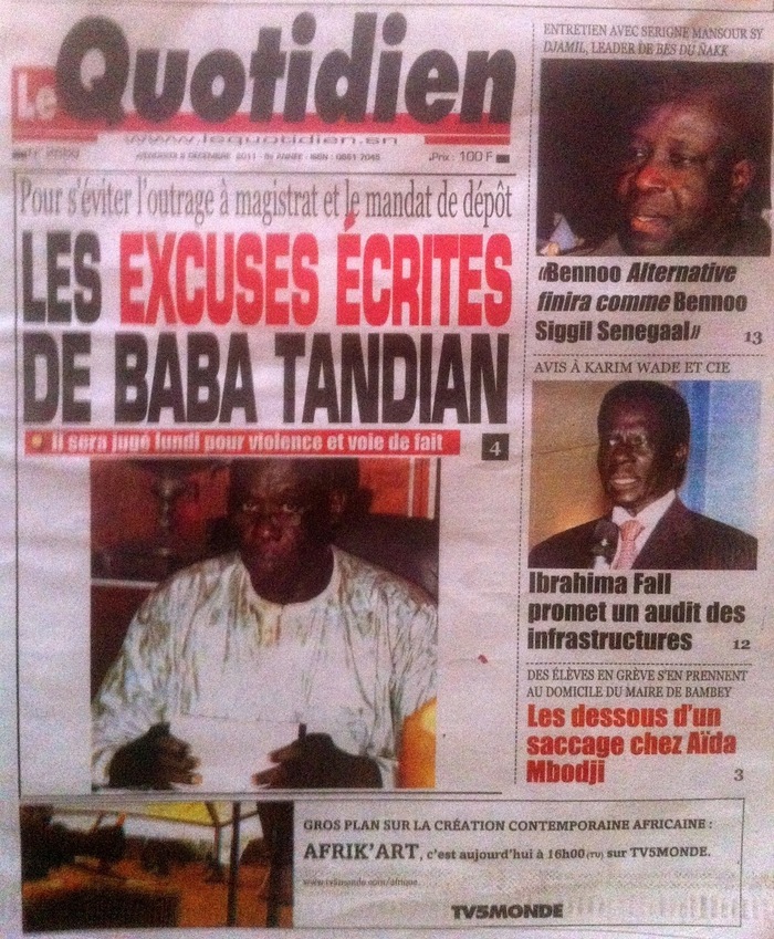 Les dessous d'un saccage chez Aida Mbodji