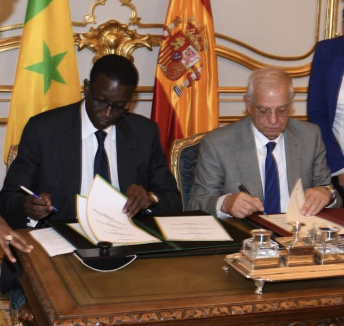 Deuxième Session de Consultations politiques entre l’Espagne et le Sénégal : Amadou BA et son homologue espagnol signent un accord de coopération et s’entretiennent sur des questions d’intérêts communs.