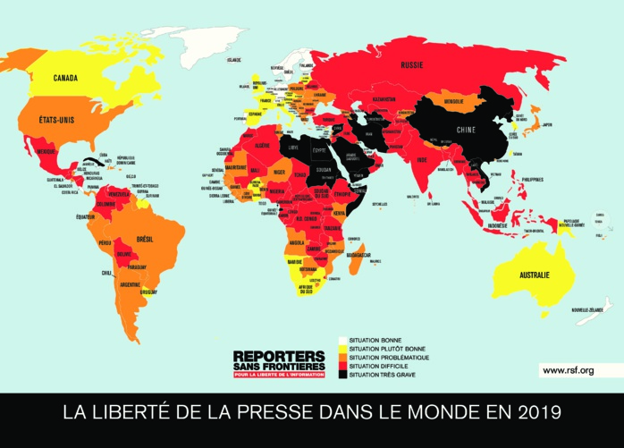 Liberté de la presse : Les recommandations de Reporters sans frontières aux Etats
