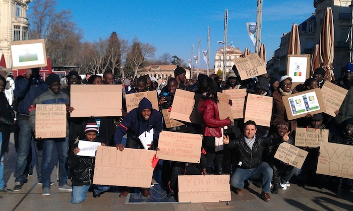Manifestation anti-Wade d'un collectif créé à Montpellier