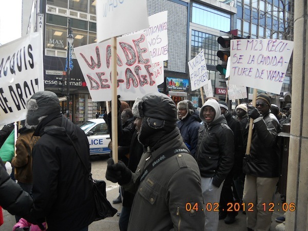 Revivez en images la marche des Sénégalais du Canada à Montréal le 04 février 2012