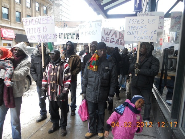 Revivez en images la marche des Sénégalais du Canada à Montréal le 04 février 2012