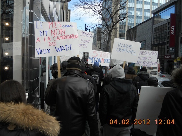 Revivez en images la marche des Sénégalais du Canada à Montréal le 04 février 2012