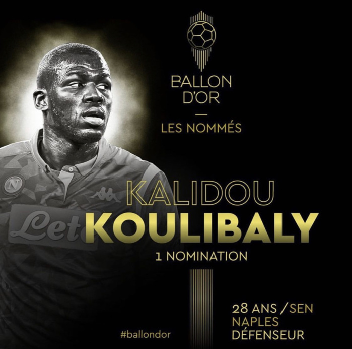 Ballon d’Or 2019 : Kalidou Koulibaly fier de sa nomination