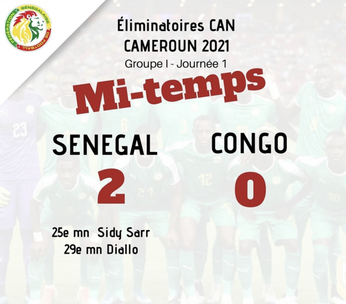 Sénégal - Congo Brazzaville : Les "Lions" mènent 2-0 à la pause, grâce à des buts de Sidy Sarr et de Habib Diallo