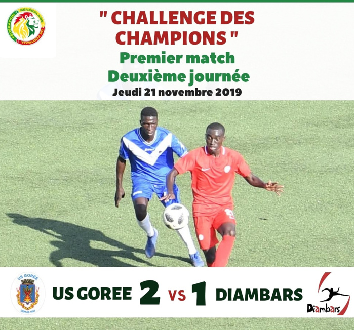 2ème journée Challenge des Champions : L'US Gorée prend le dessus sur Diambars et rejoint les demi-finales. Dakar Sacré-cœur au bord de l'élimination...