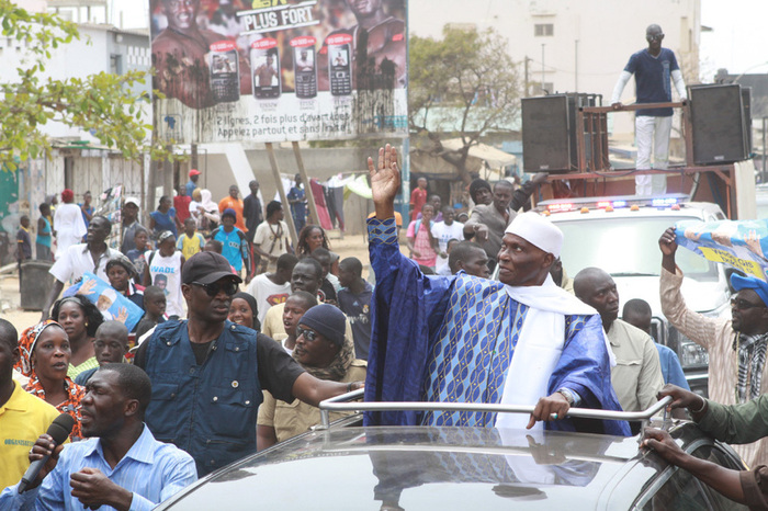 Regardez les images du passage de Wade à Guédiawaye