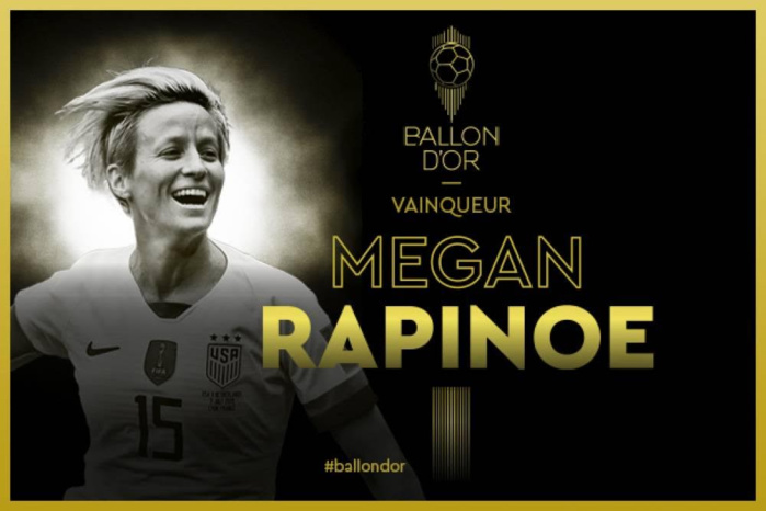 Ballon d’Or Féminin FF 2019 : Megan Rapinoe couronnée.