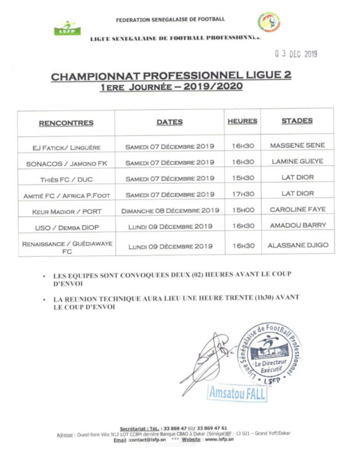 Ligue 2 / Programme complet de la première journée Ligue 2 / Programme complet de la première journée