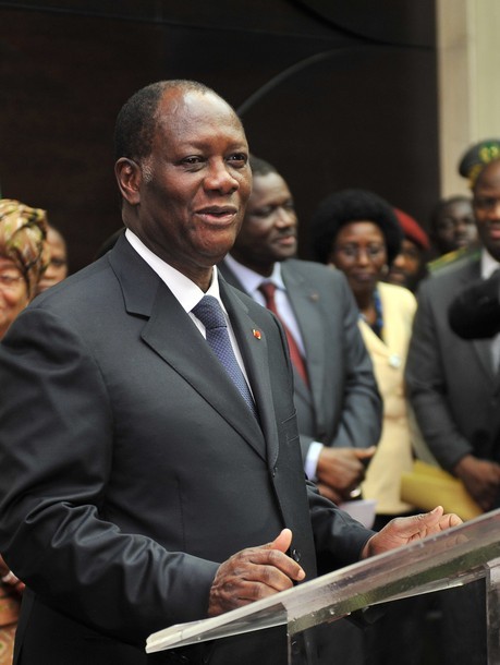 Alassane Ouattara est arrivé à Dakar