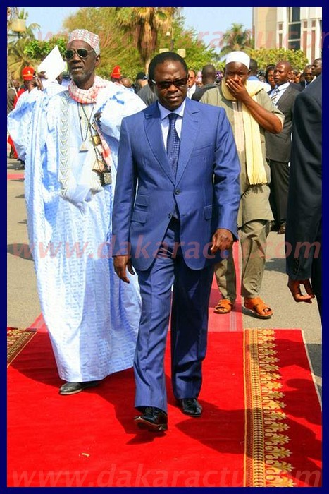 L'arrivée des leaders  à la cérémonie d'investiture.