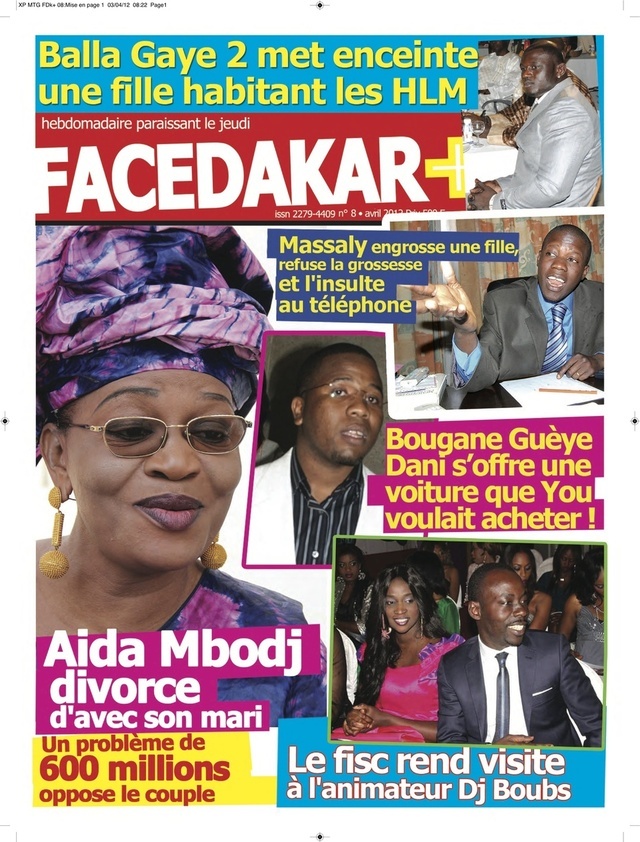 Voici la Une du magazine Facedakar Plus de cette semaine : Encore des scoops explosifs sur nos people