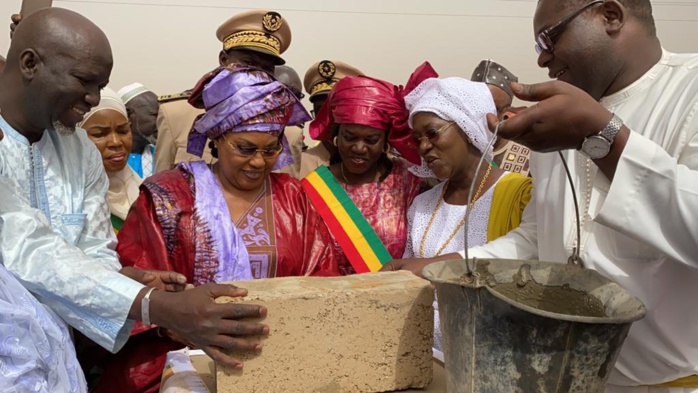 (Images) GAÉ, département de DAGANA: Cérémonie de pose de première pierre de construction d’un magasin de stockage de riz