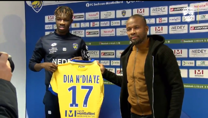 Présentation officielle à Sochaux : Omar Daf a accueilli son buteur Amadou Dia Ndiaye.
